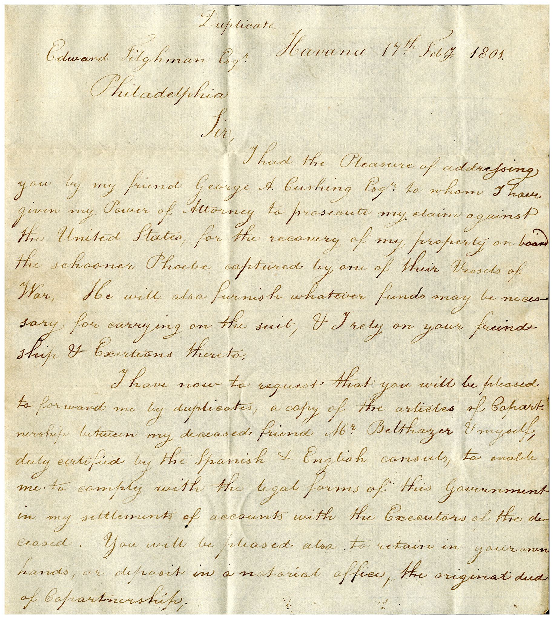 BeaudequinToTilghman17Feb1901_1R