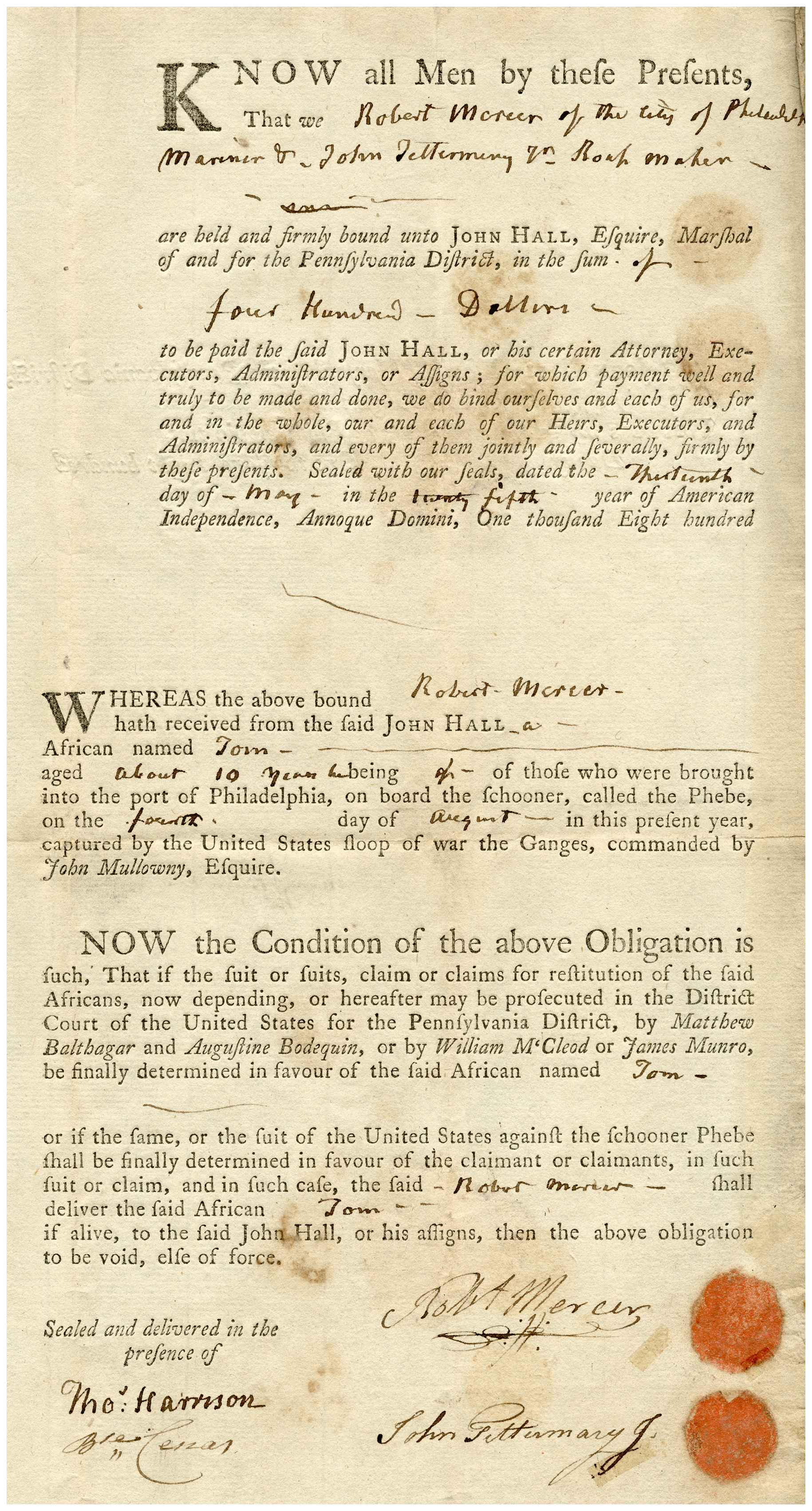 MercerAndTittermaryBondForThomas